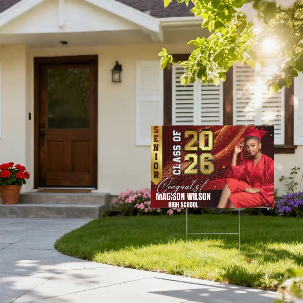 Class of 2026 Senior Yard Sign Personalized Graduation Decor Duconspace