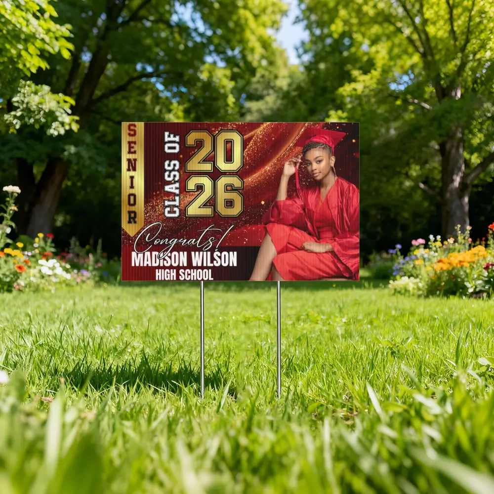 Class of 2026 Senior Yard Sign Personalized Graduation Decor Duconspace