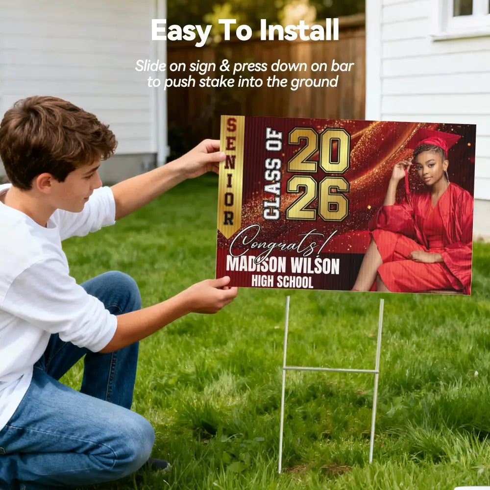 Class of 2026 Senior Yard Sign Personalized Graduation Decor Duconspace