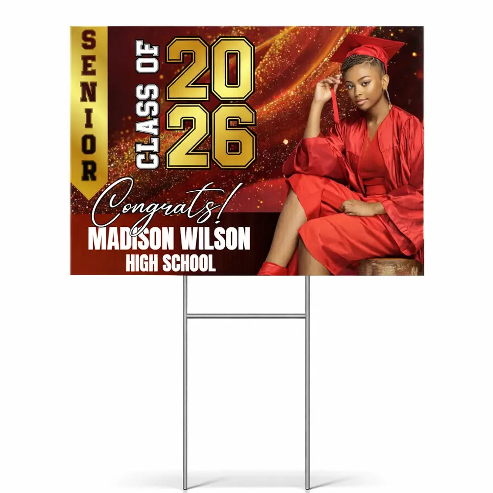 Class of 2026 Senior Yard Sign Personalized Graduation Decor Duconspace