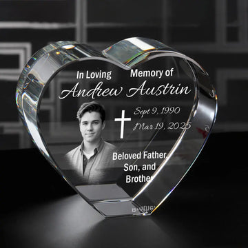 Crystal 3D Photo – Custom Laser Engraving [Memorial Gift] Duconspace