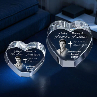 Crystal 3D Photo – Custom Laser Engraving [Memorial Gift]