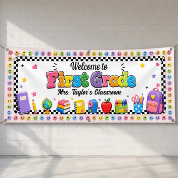 Custom Classroom Decor Fabric Banner Back To School