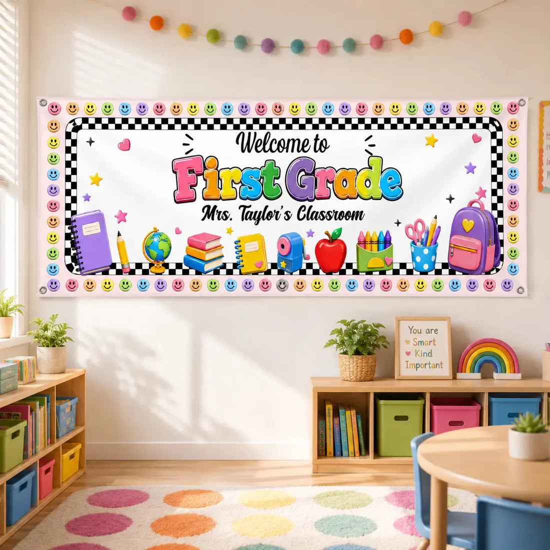 Custom Classroom Decor Fabric Banner Back To School