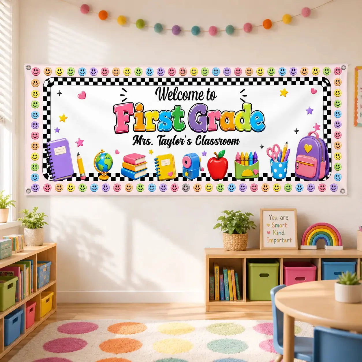 Custom Classroom Decor Fabric Banner Back To School