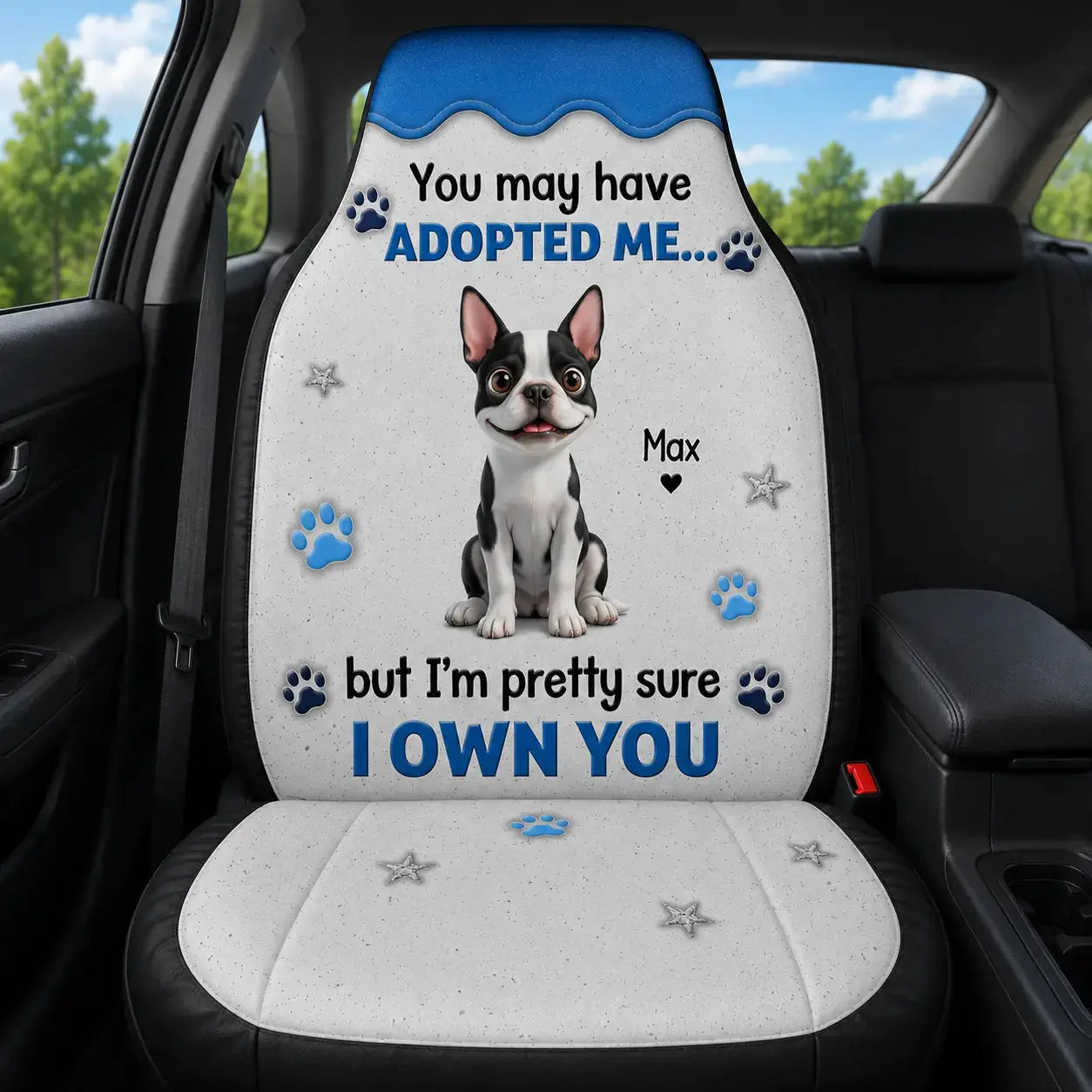 Custom Dog Squad Gift For Pet Lover Car Seat Cover