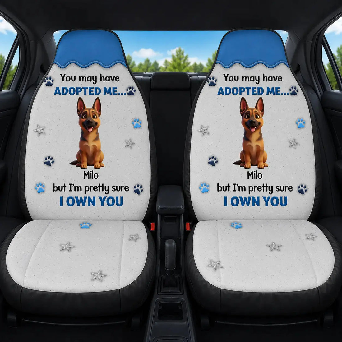 Custom Dog Squad Gift For Pet Lover Car Seat Cover Duconspace