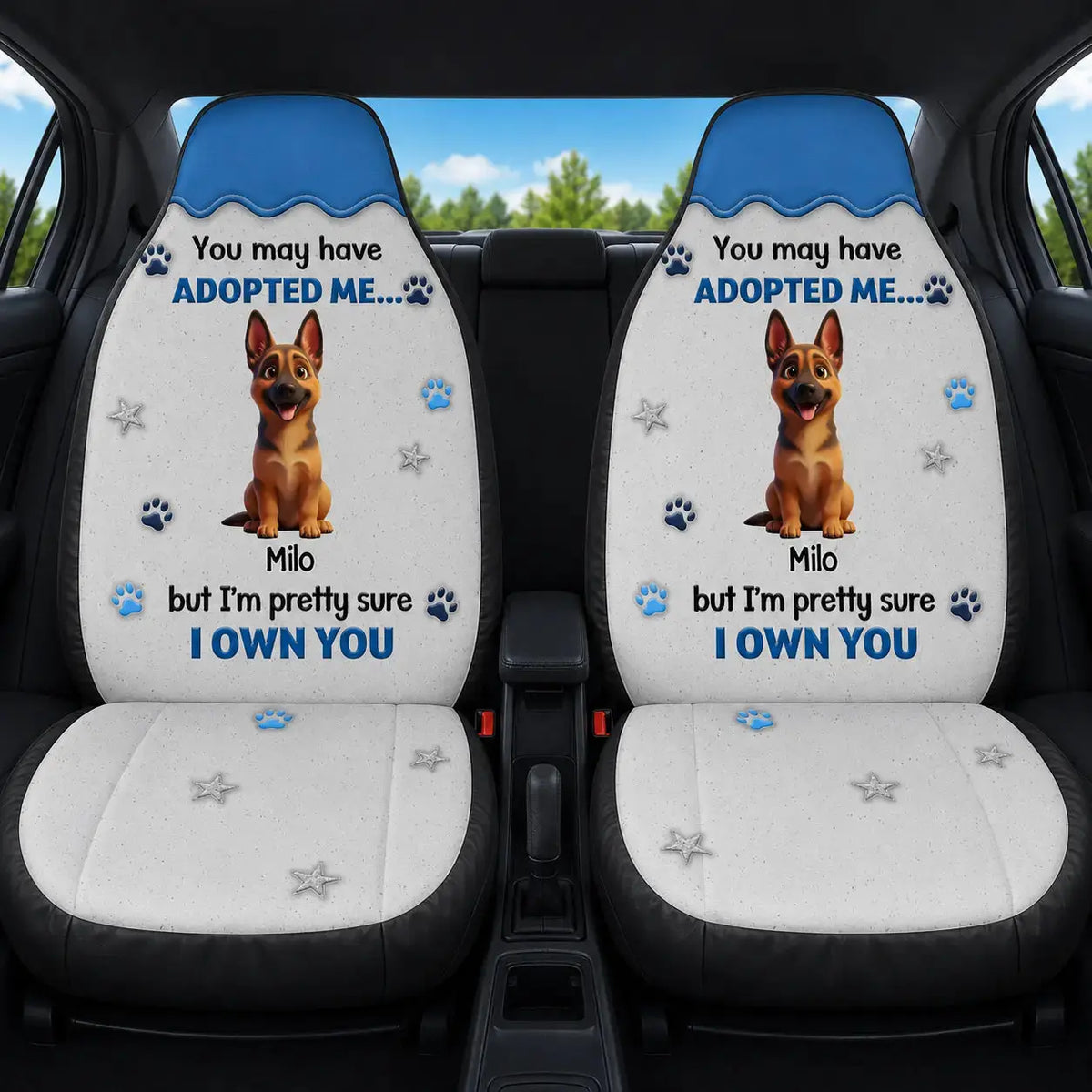 Custom Dog Squad Gift For Pet Lover Car Seat Cover Duconspace