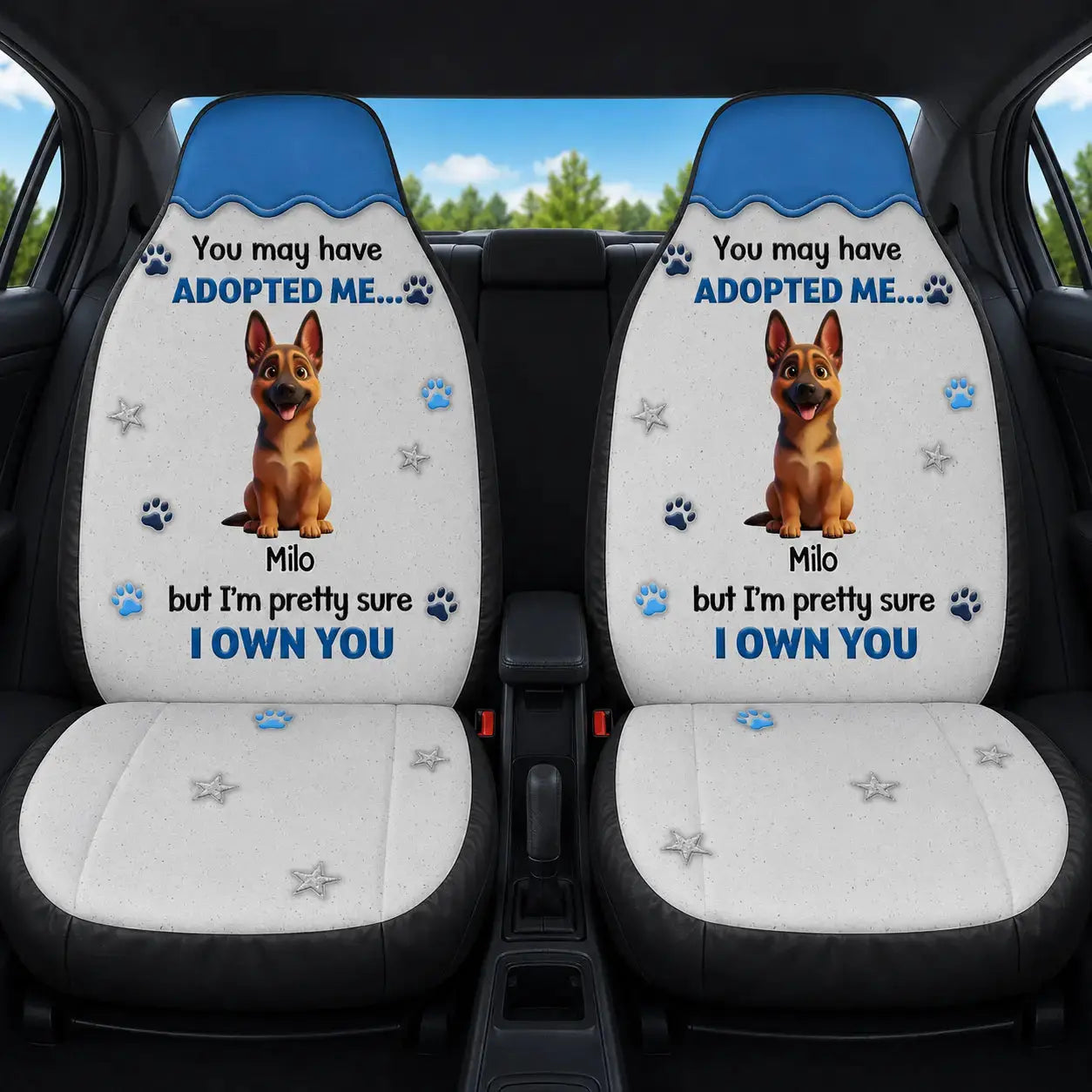 Custom Dog Squad Gift For Pet Lover Car Seat Cover Duconspace