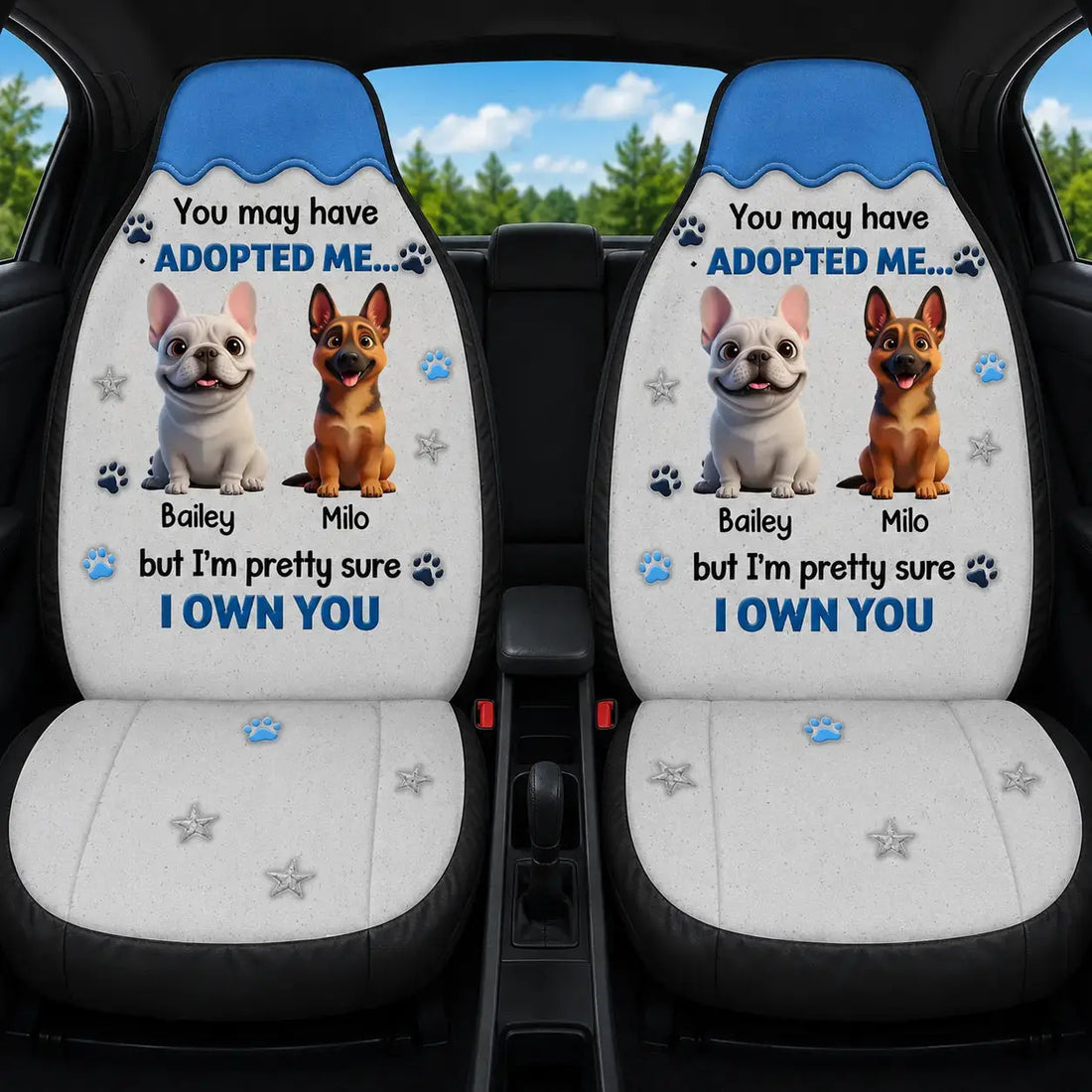Custom Dog Squad Gift For Pet Lover Car Seat Cover Duconspace