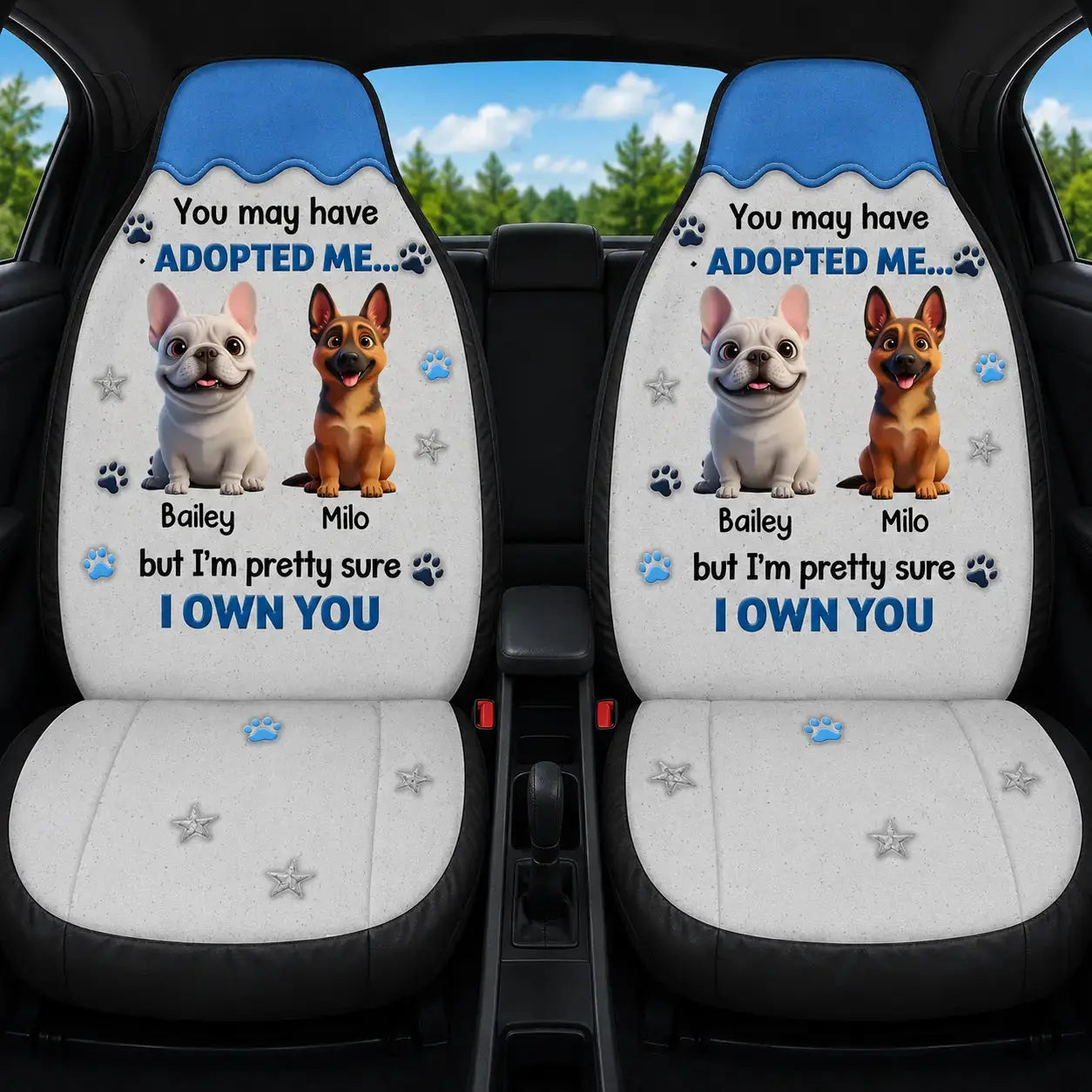 Custom Dog Squad Gift For Pet Lover Car Seat Cover Duconspace