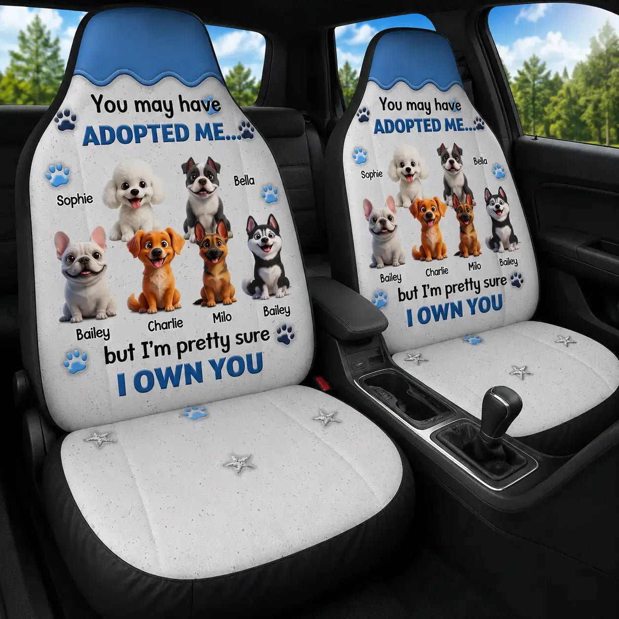 Custom Dog Squad Gift For Pet Lover Car Seat Cover Duconspace