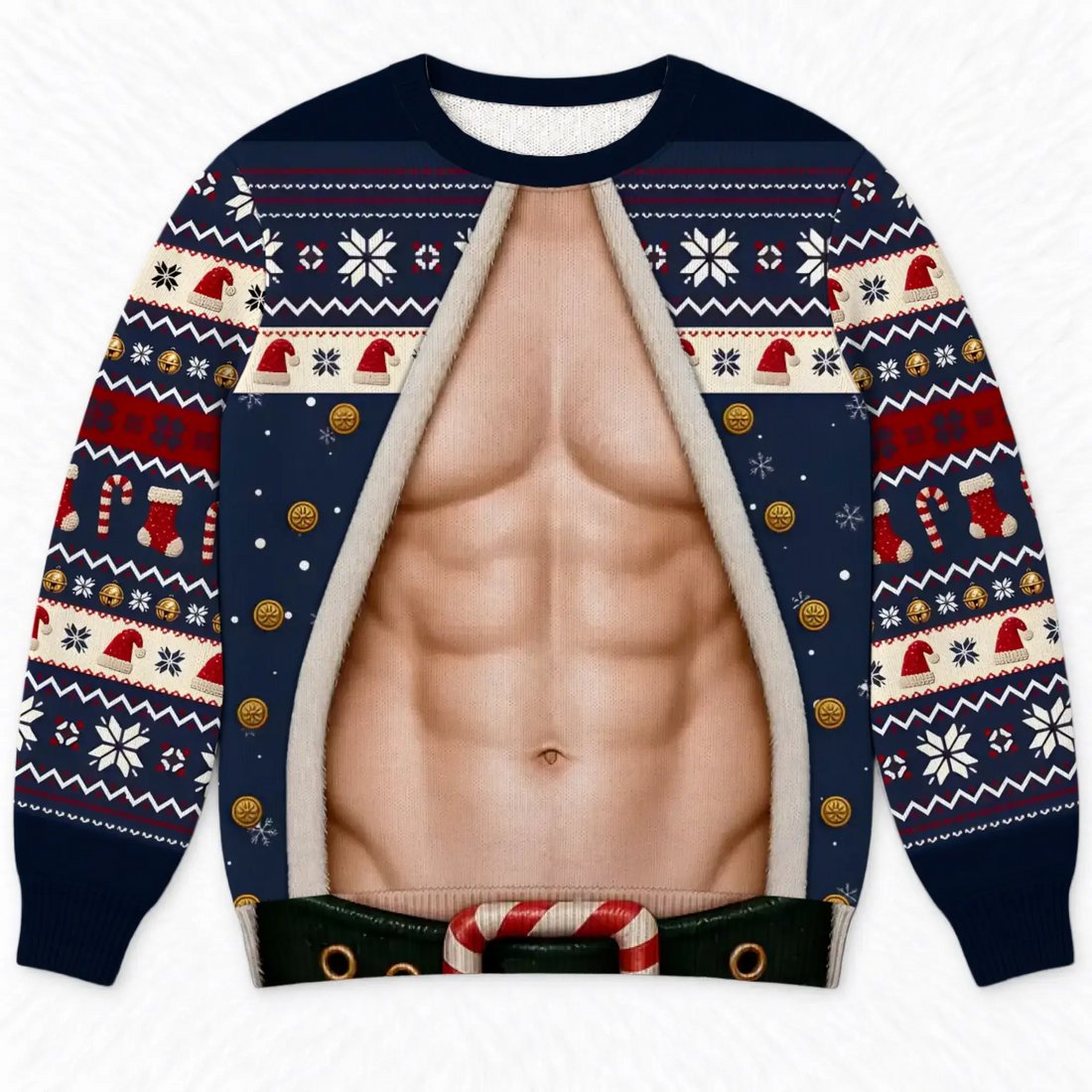 Custom Funny Couple Christmas Ugly Sweater Duconspace