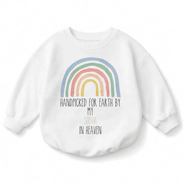 Custom Name Rainbow Graphic Baby Romper Sweatshirt Duconspace