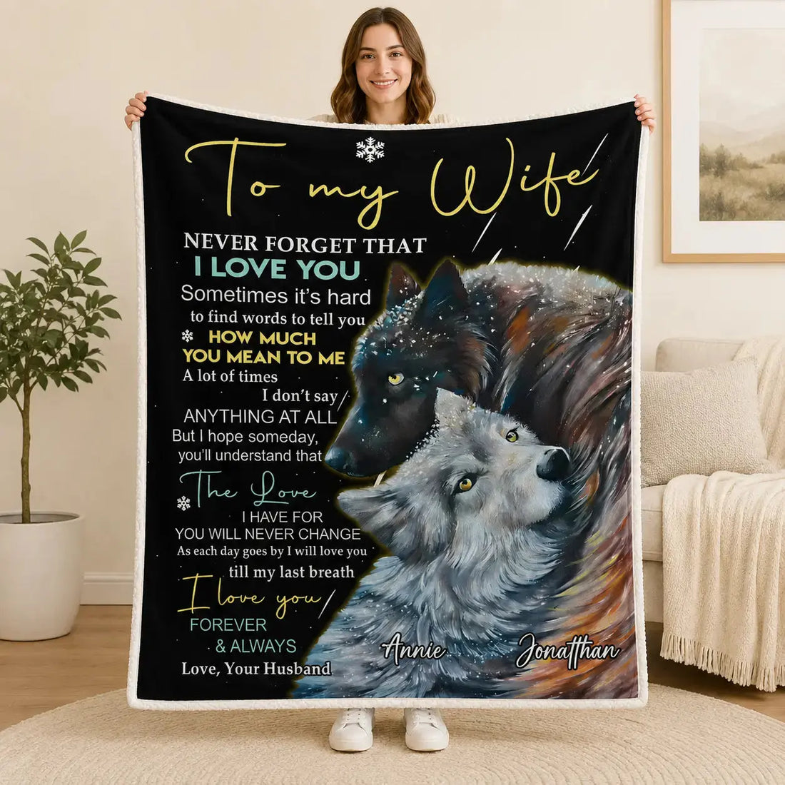 Custom Names & Photo Couple Velvet Blanket Duconspace