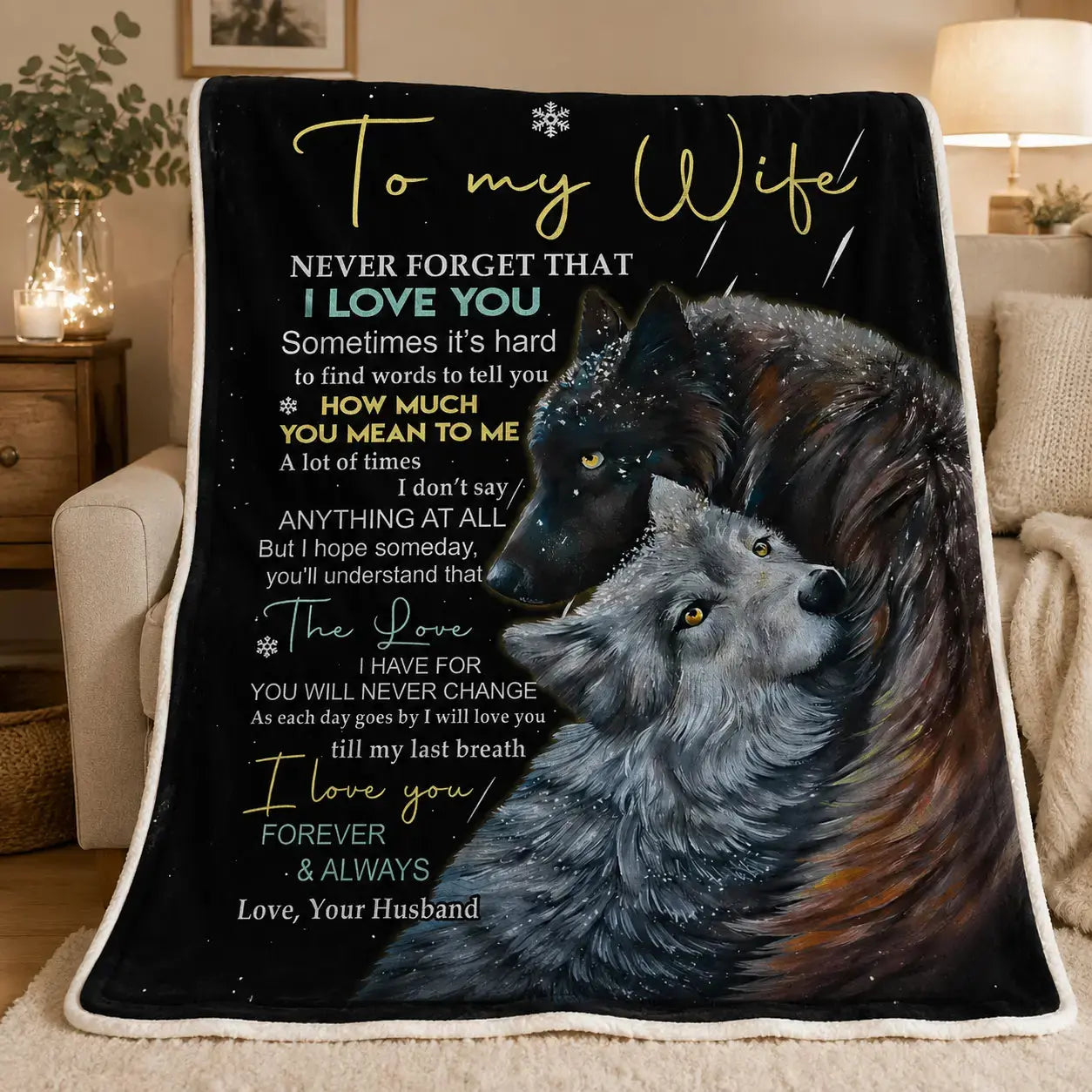 Custom Names & Photo Couple Velvet Blanket