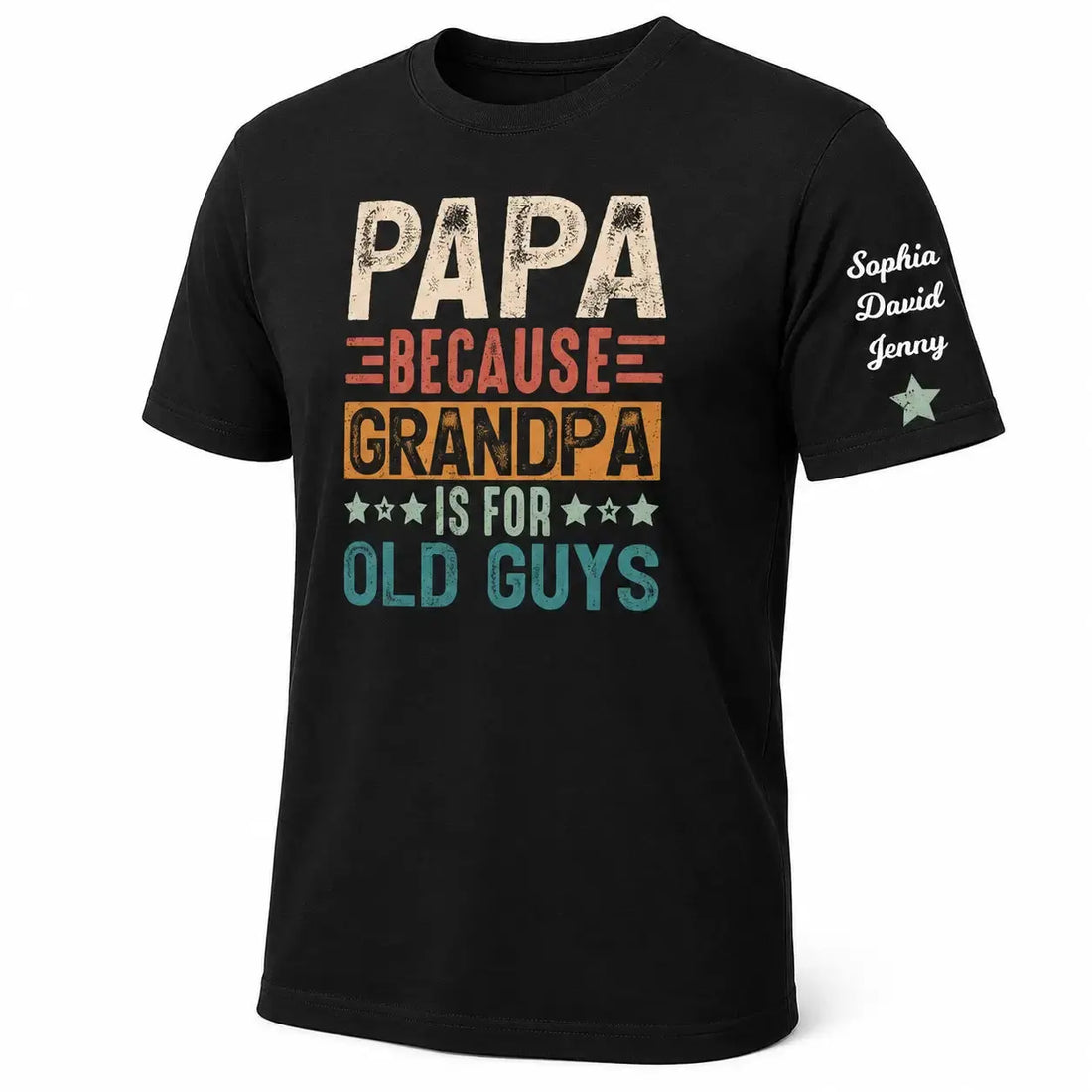 Custom Papa Art for Grandpa Men from Grandkids T-Shirt Duconspace