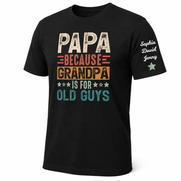 Custom Papa Art for Grandpa Men from Grandkids T-Shirt Duconspace