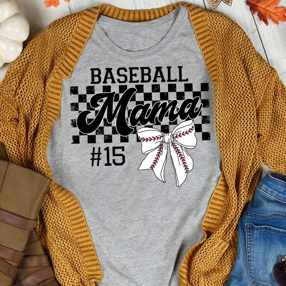 Custom Sports Shirt with Kid’s Name, Personalized Mother’s Day Gift for Soccer, Football, Basketball, Volleyball, Softball, or Baseball Moms