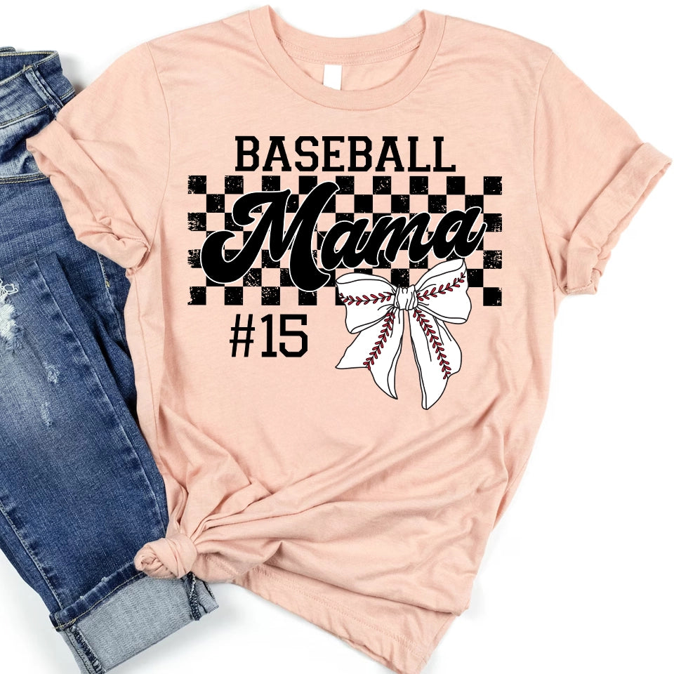 Custom Sports Shirt with Kid’s Name, Personalized Mother’s Day Gift for Soccer, Football, Basketball, Volleyball, Softball, or Baseball Moms