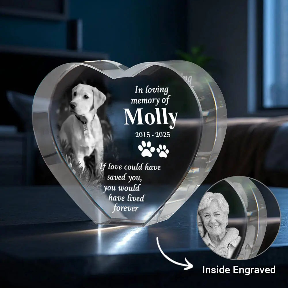 Custom 3D Crystal Pet Memorial – Laser Engraving Keepsake Duconspace