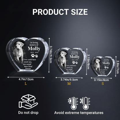 Custom 3D Crystal Pet Memorial – Laser Engraving Keepsake
