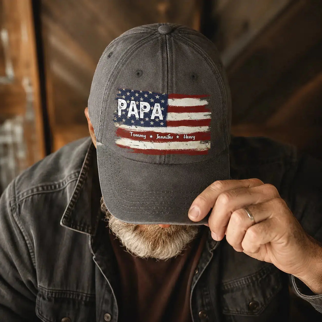 Custom American Flags, Personalized Father's Day Gifts for Grandpa Duconspace