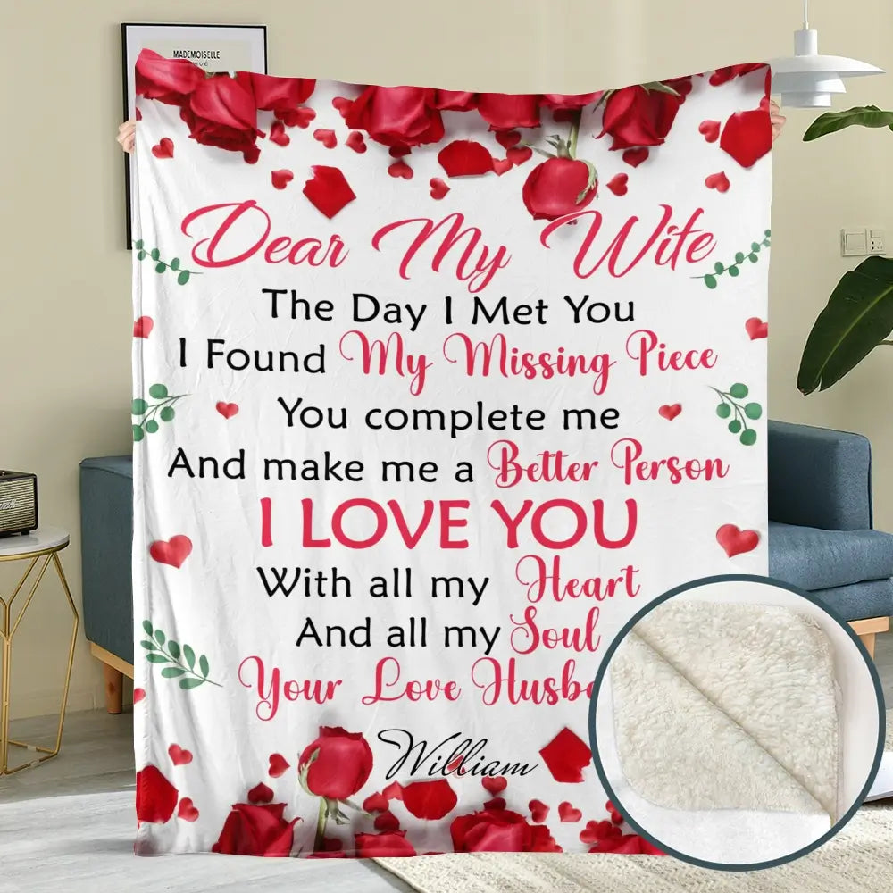 Custom Anniversary Romantic - Personalized Blanket Gifts for Her