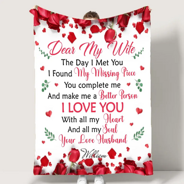 Custom Anniversary Romantic - Personalized Blanket Gifts for Her
