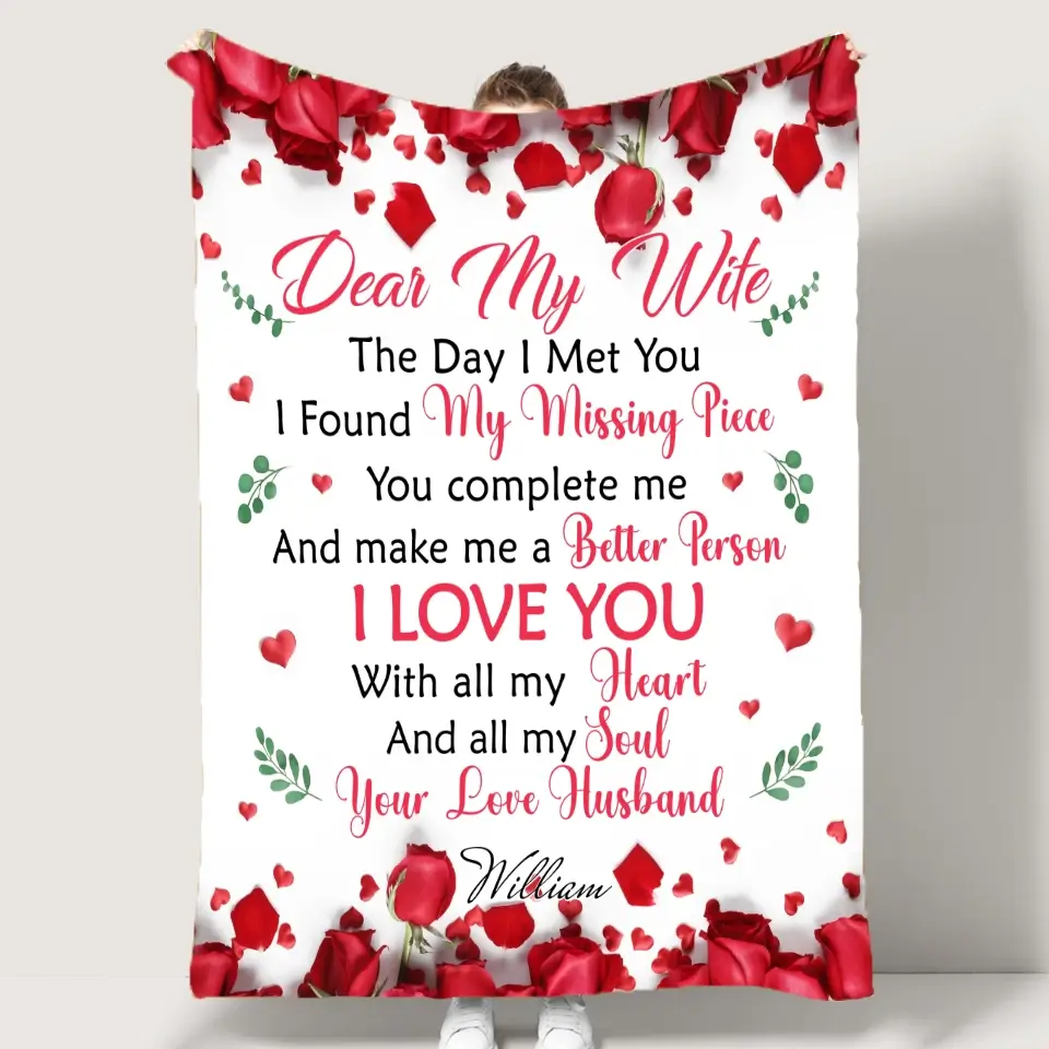 Custom Anniversary Romantic - Personalized Blanket Gifts for Her
