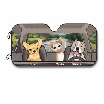 Custom Auto Sunshade - Personalized Gift for Pet Loves Duconspace