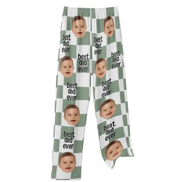 Custom Baby Photo on Pajama Pants - Personalized Gift for Dad