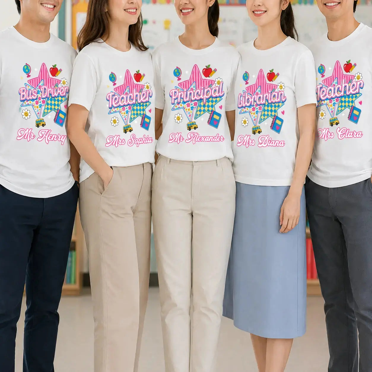 Custom Back To School T-Shirt For School Staff