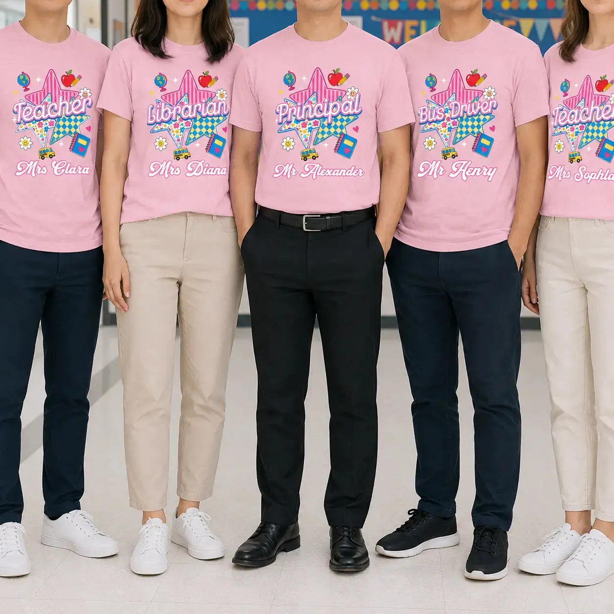 Custom Back To School T-Shirt For School Staff