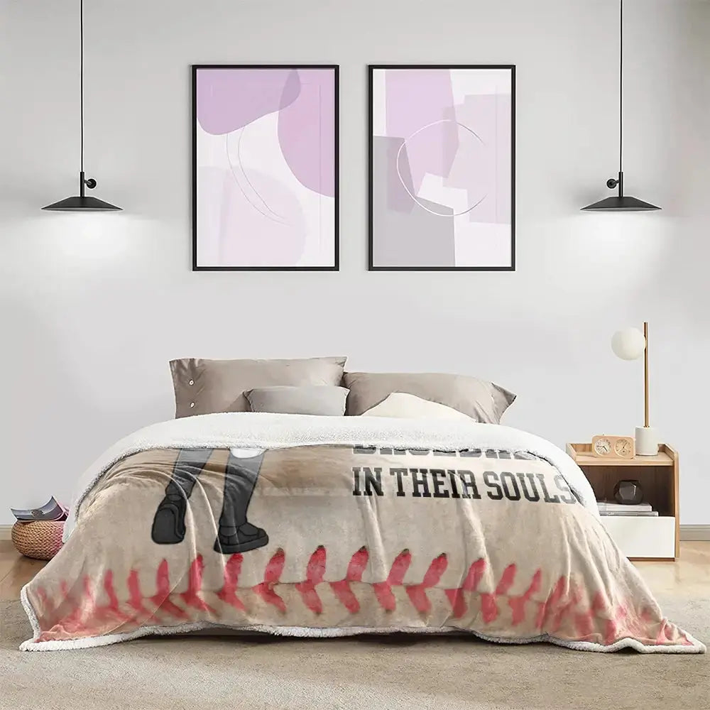 Custom Baseball Blanket - Personalized Gift for Family Member Duconspace