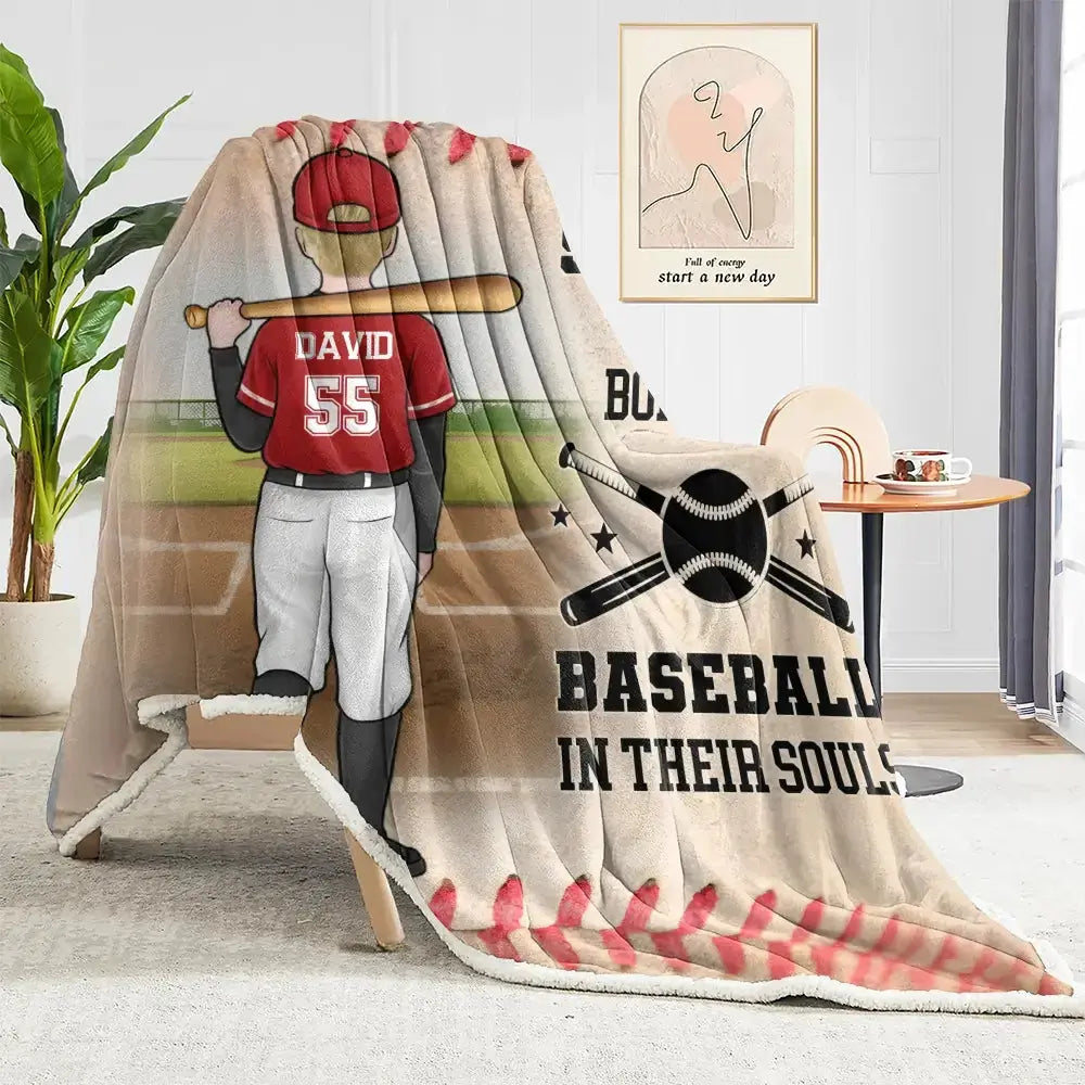 Custom Baseball Blanket - Personalized Gift for Family Member Duconspace