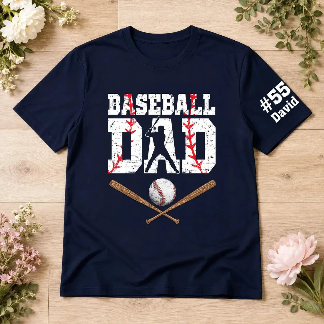 Custom Baseball Dad Shirt - Personalized Gift for Father Days Duconspace