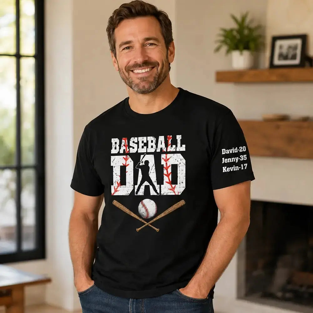 Custom Baseball Dad Shirt - Personalized Gift for Father Days Duconspace