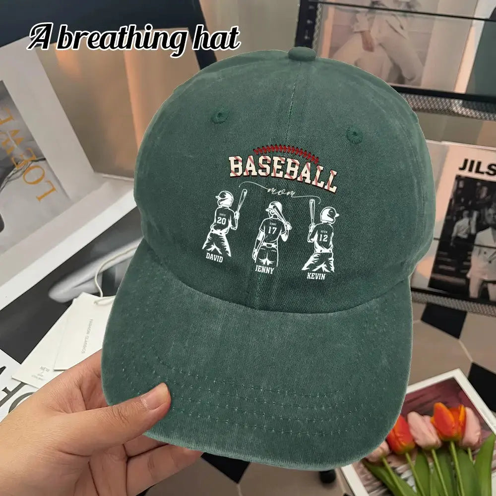 Custom Baseball Mom Cap - Personalized Gift for Mom Duconspace