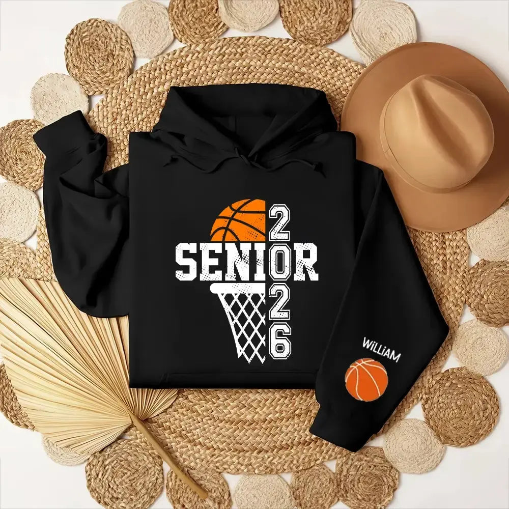 Custom Basketball Senior Sweatshirt - Personalized Gift for Class Of 2026 Duconspace