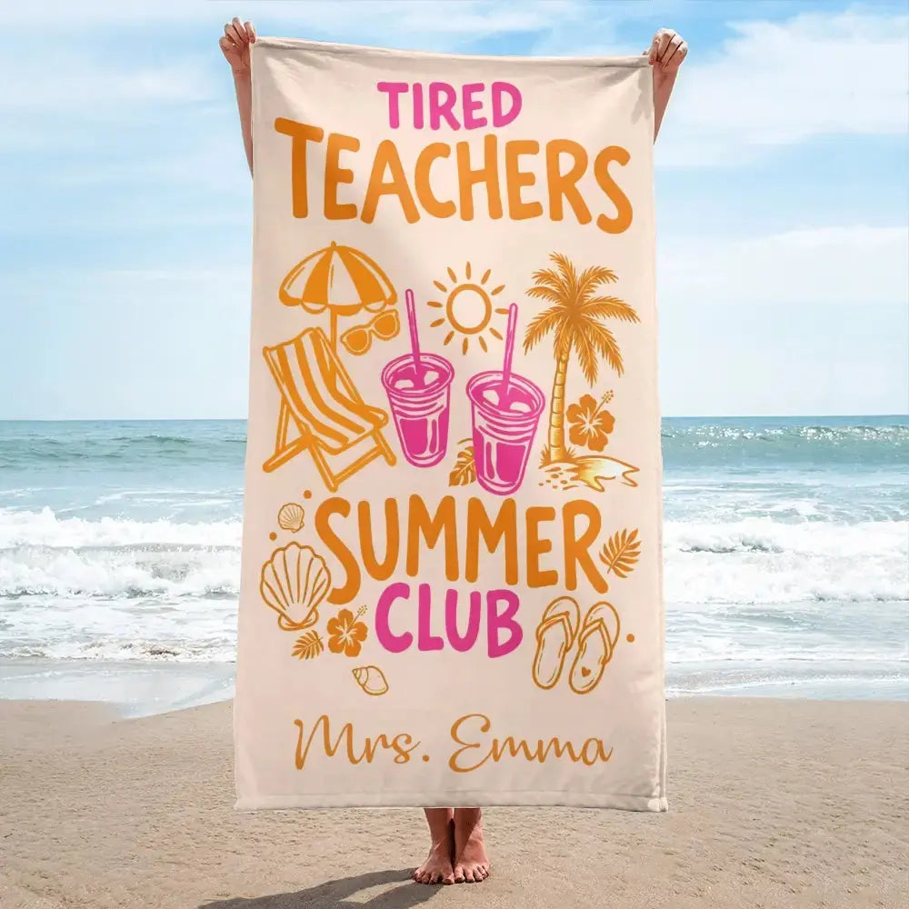 Custom Beach Towel - Personalized Summer Vacation Gift Duconspace