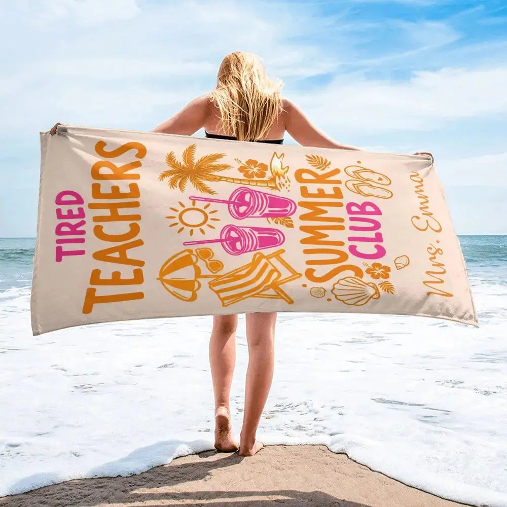 Custom Beach Towel - Personalized Summer Vacation Gift Duconspace