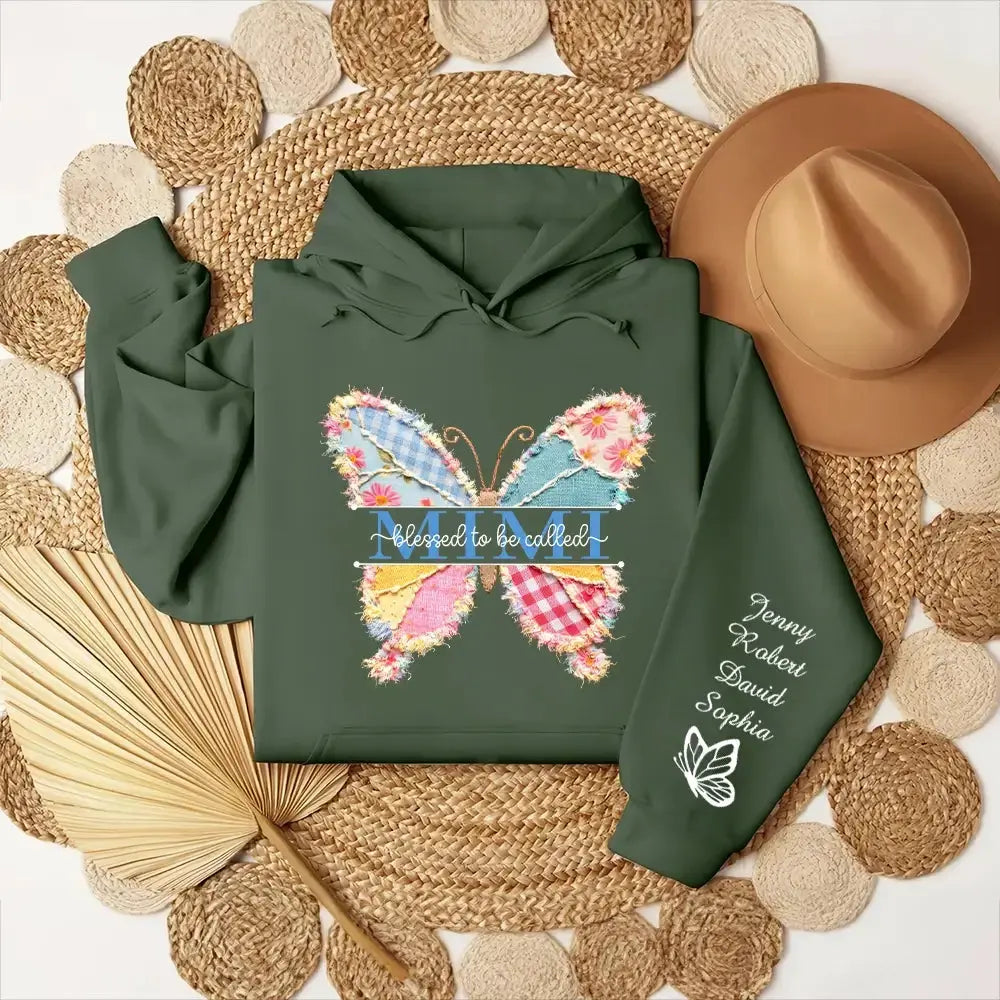 Custom Butterfly Mimi Sweatshirt - Personalized Gift for Grandma Duconspace