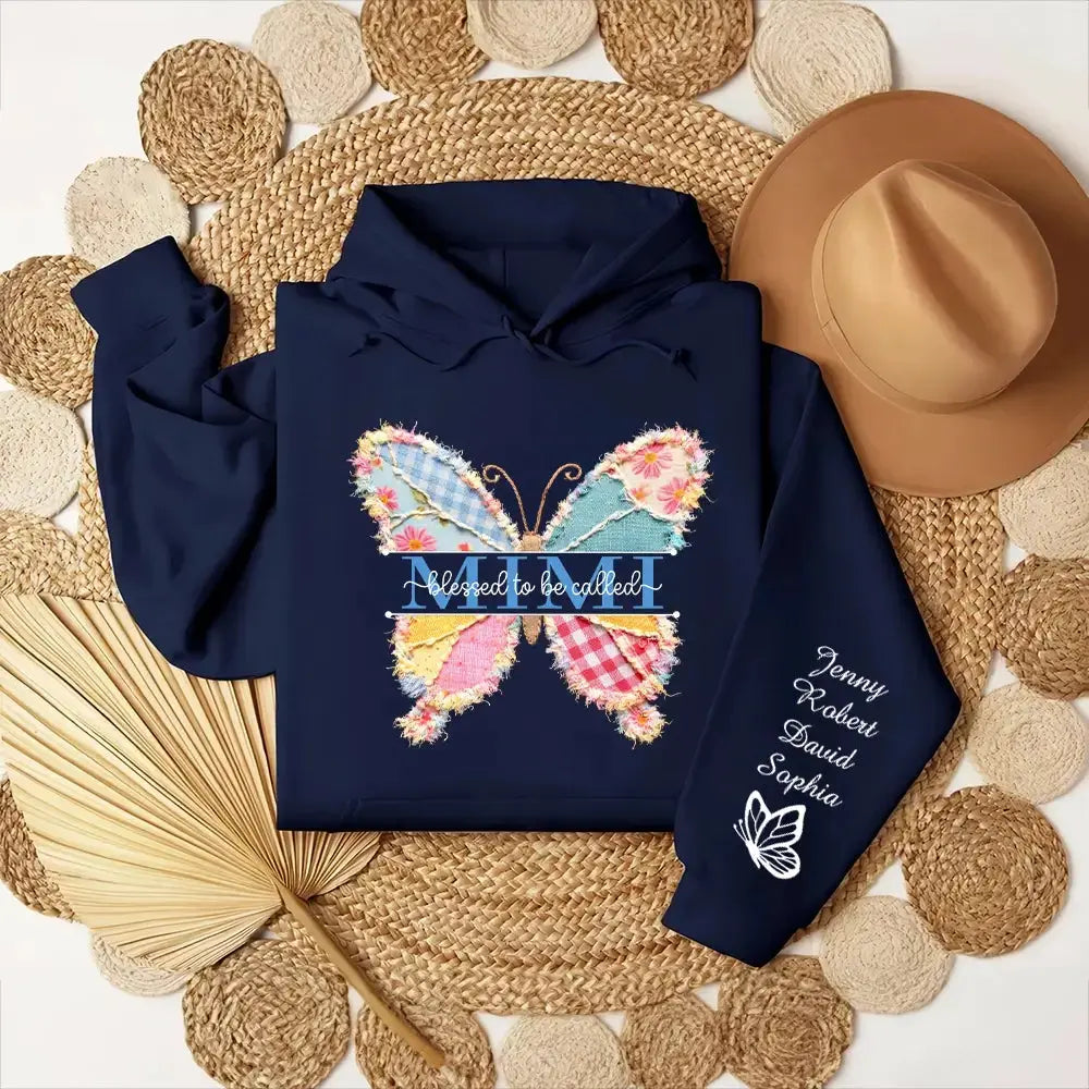 Custom Butterfly Mimi Sweatshirt - Personalized Gift for Grandma Duconspace