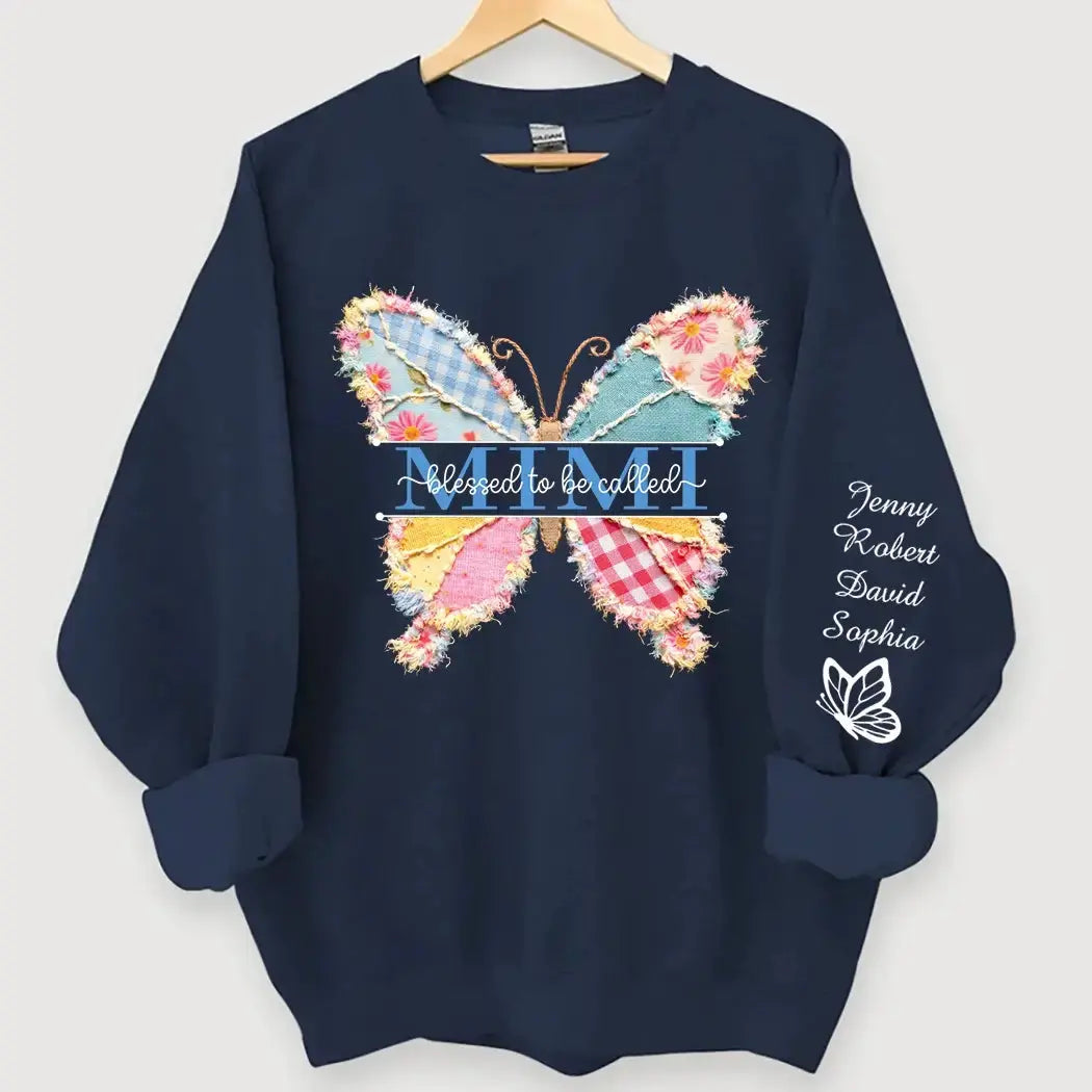 Custom Butterfly Mimi Sweatshirt - Personalized Gift for Grandma Duconspace