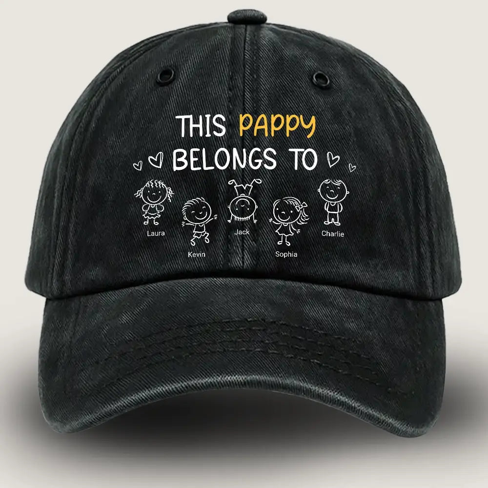 Custom Cap This Grandpa Belongs to - Personalised Grandpa Gift