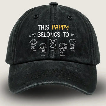 Custom Cap This Grandpa Belongs to - Personalised Grandpa Gift Duconspace