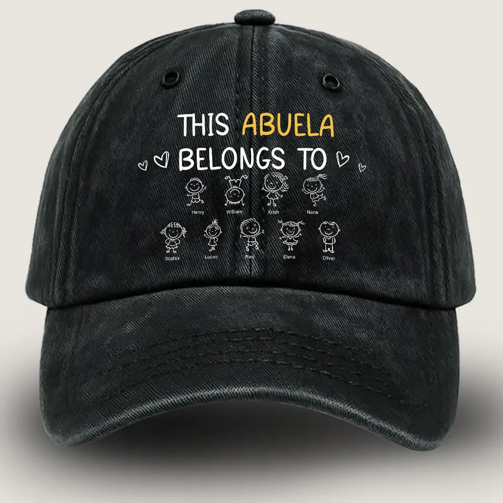 Custom Cap This Grandpa Belongs to - Personalised Grandpa Gift