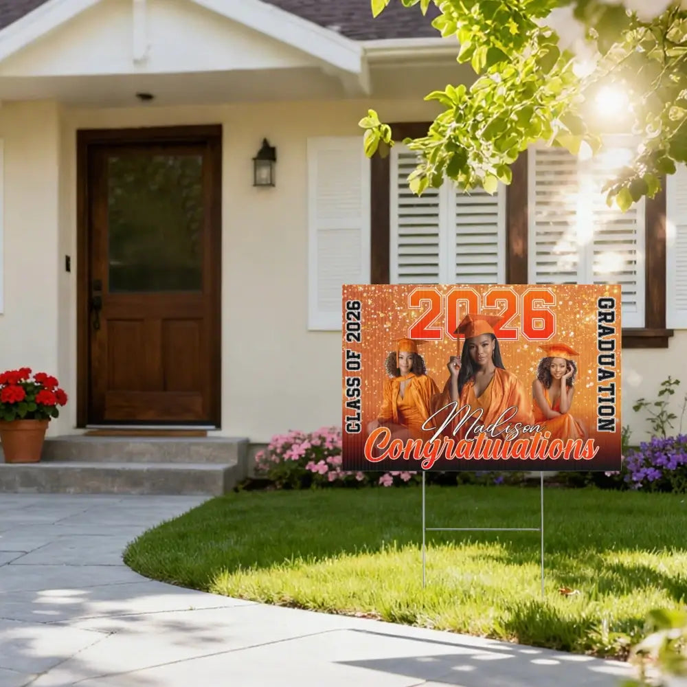 Custom Class of 2026 on Yard Sign - Personalized Gift for Graduation Duconspace
