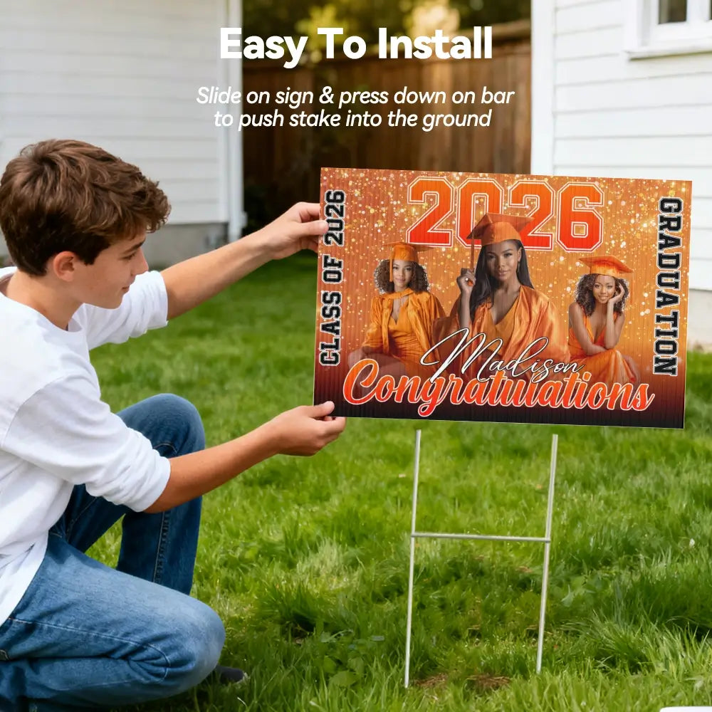 Custom Class of 2026 on Yard Sign - Personalized Gift for Graduation Duconspace